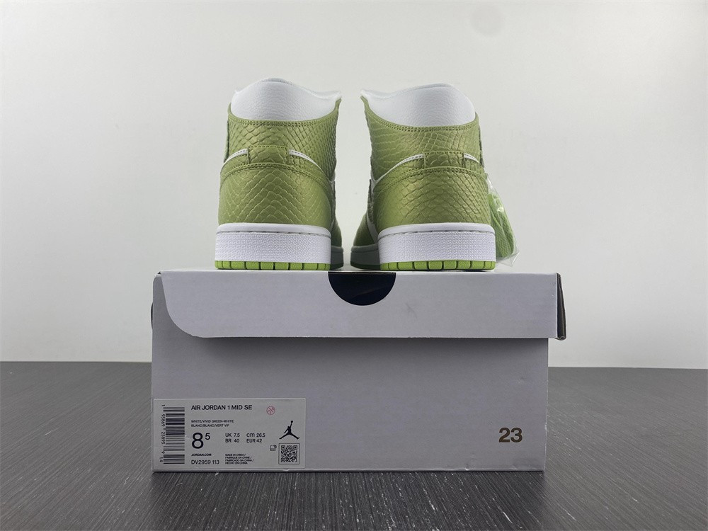 Jordan 1 Mid Green Python (W) DV2959-113