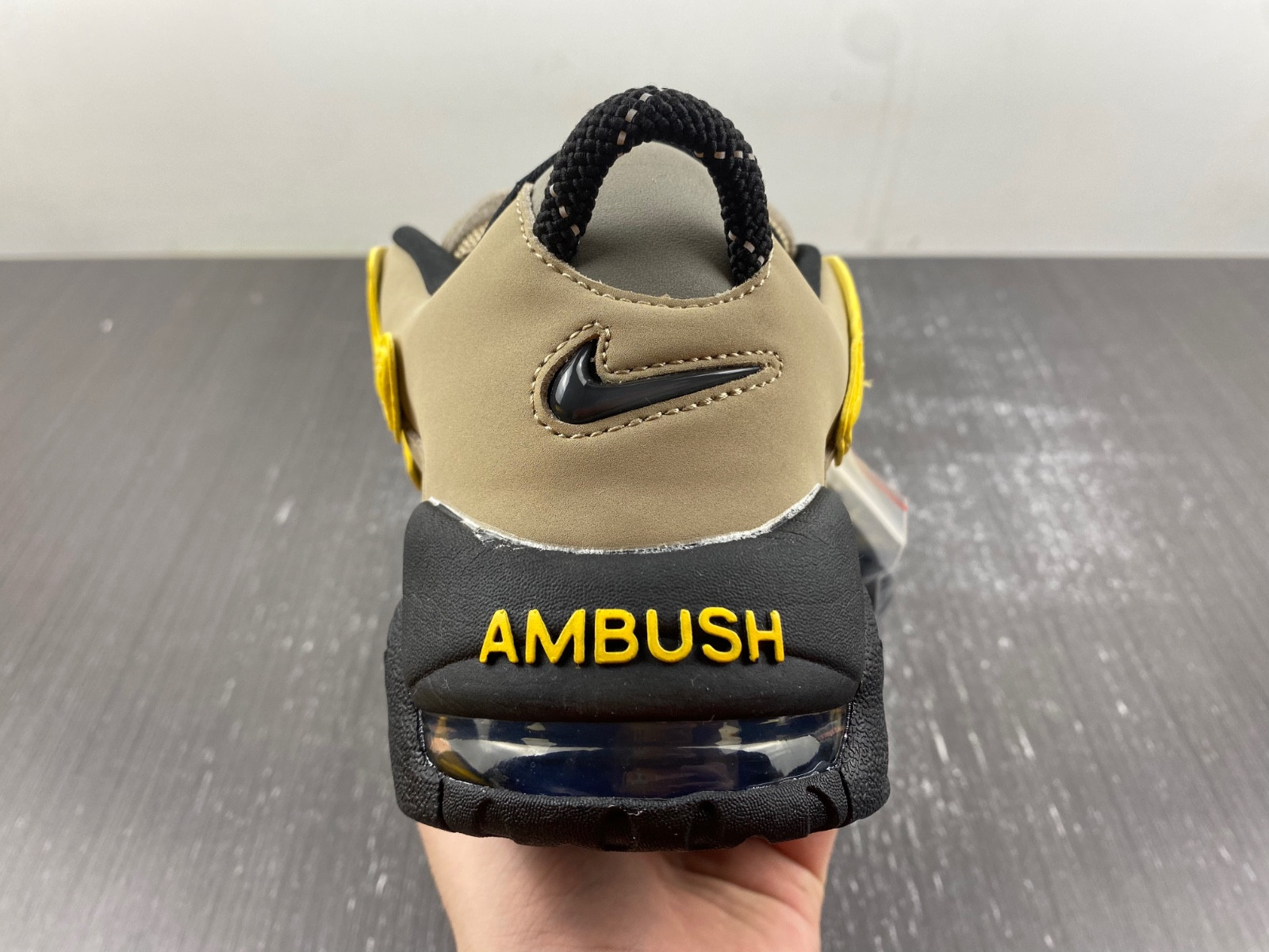 Nike Air More Uptempo Low AMBUSH Vivid Sulfur Limestone FB1299-200