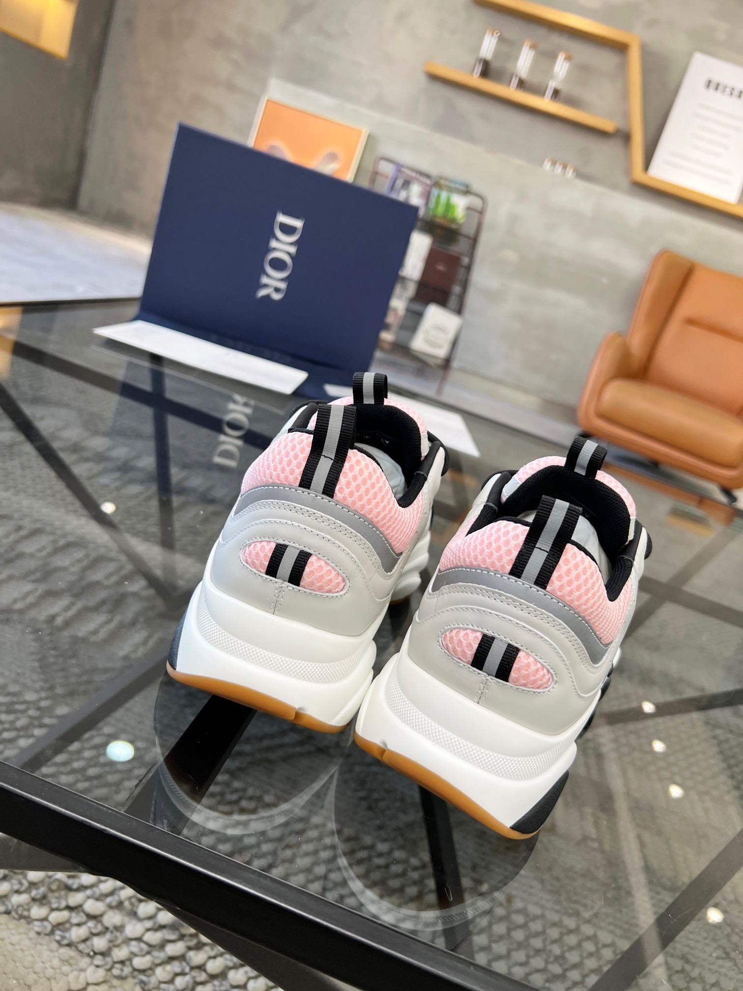 HOMME B22 TRAINER SNEAKER (Di0r B22 Pale Pink Grey)