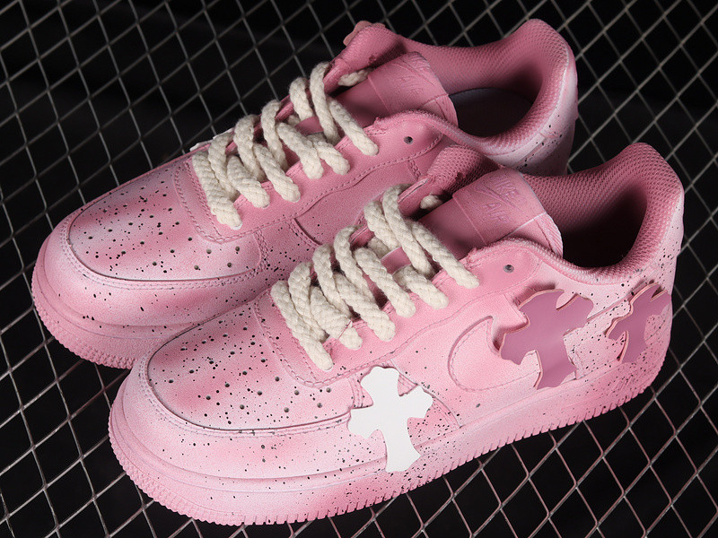 NIKE CHROMEHEARTS X AIR FORCE 1 LOW 07 PINK/PINK/WHITE DD8959-100