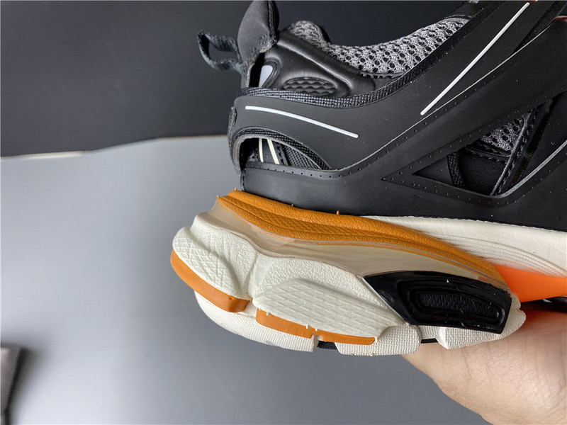 Ba*len*cia*ga tess s. gomma sneakers black and white orange 542436 w1b7 2109