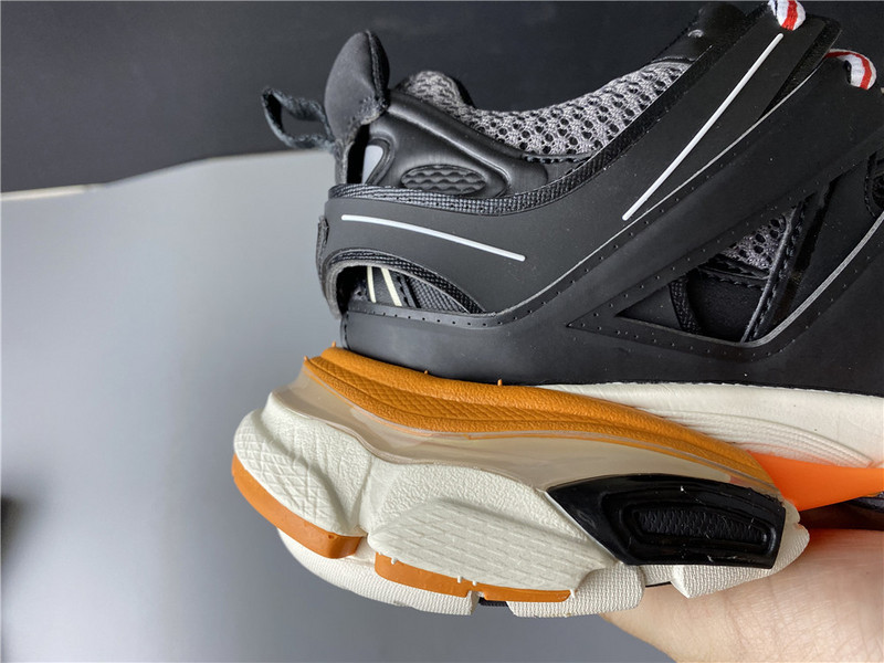 Ba*len*cia*ga tess s. gomma sneakers black and white orange 542436 w1b7 2109