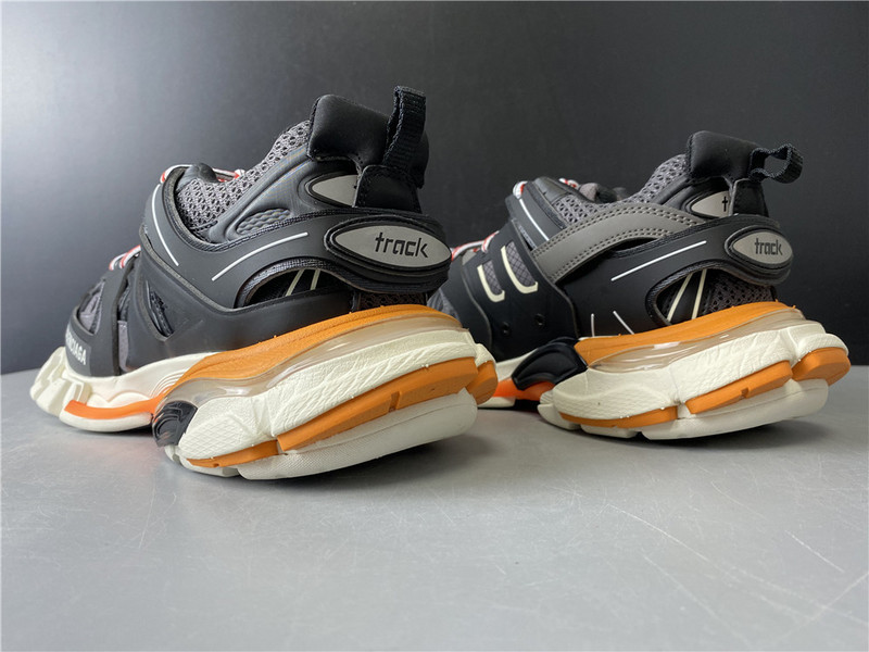 Ba*len*cia*ga tess s. gomma sneakers black and white orange 542436 w1b7 2109
