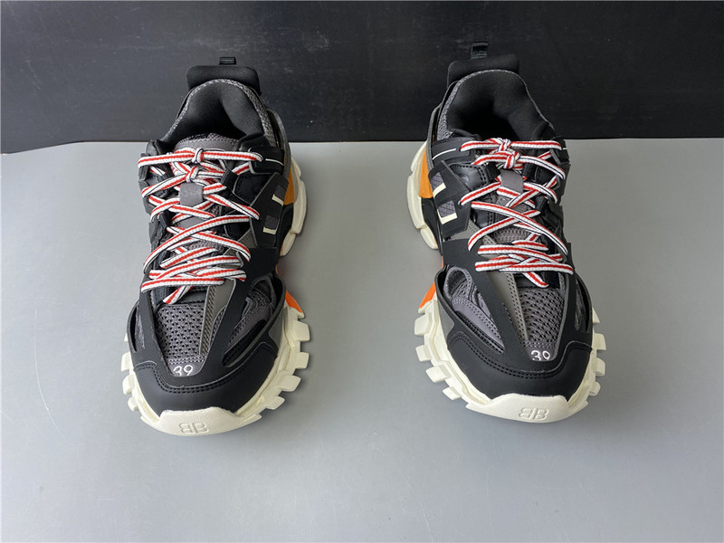 Ba*len*cia*ga tess s. gomma sneakers black and white orange 542436 w1b7 2109