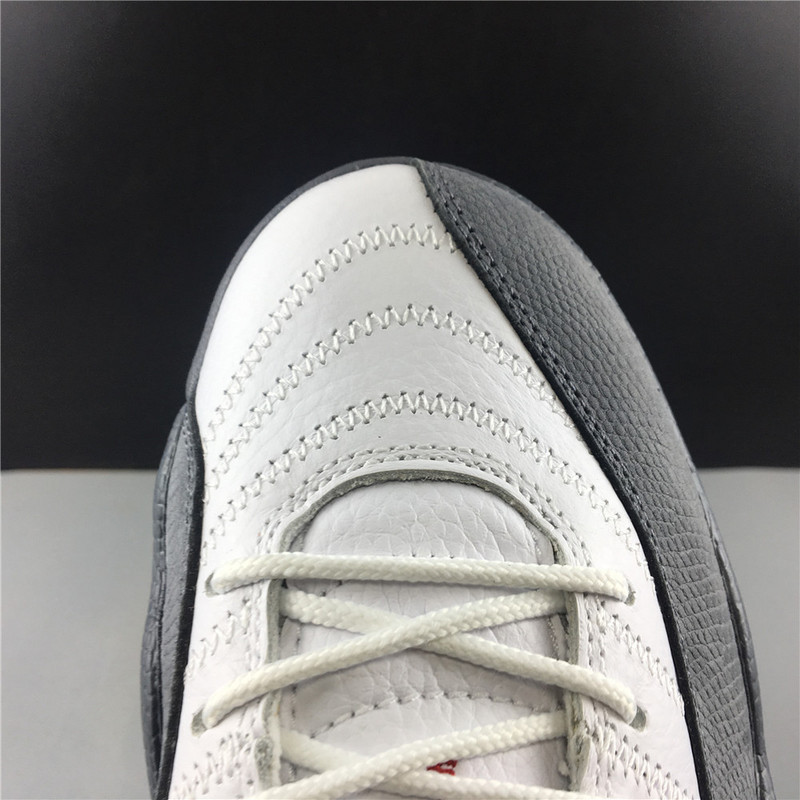 Air Jordan 12 GS White and Dark Grey 153265-160