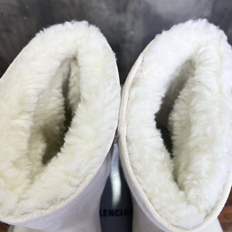 Balenciaga Alaska Faux-Fur Low Boots