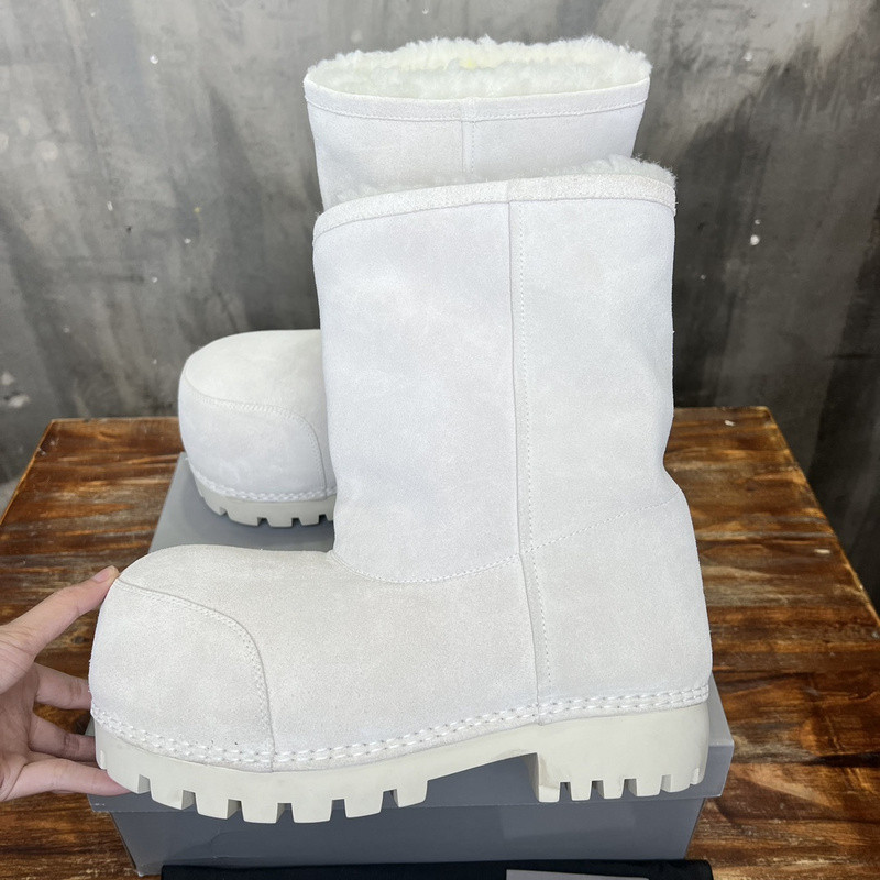 Balenciaga Alaska Faux-Fur Low Boots