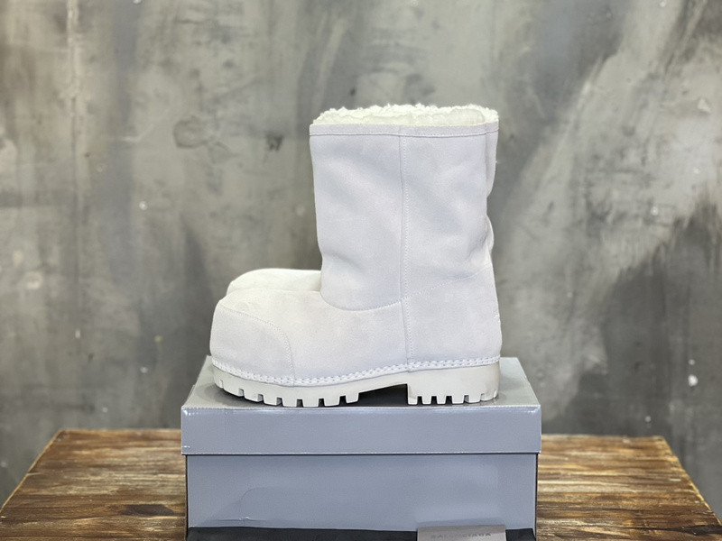 Balenciaga Alaska Faux-Fur Low Boots