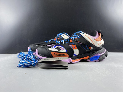 Ba*len*cia*ga tess s. gomma sneakers black pink and orange blue 542023 w1gc1 1054