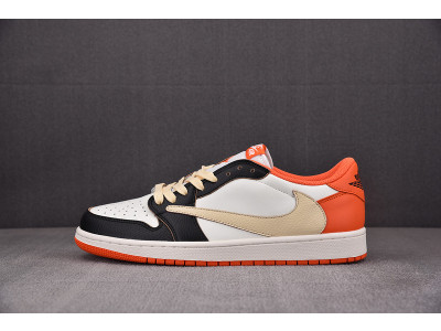 TRAVIS SCOTT X AIR JORDAN 1 LOW SAIL/WHITE/ROYAL ORANGE DM7866 - 9 82