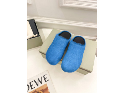 MARNI BLUE FUSSBETT SABOT LOAFERS